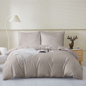 Bedding 160 x 200 3pc Cotton Adamash Taupe