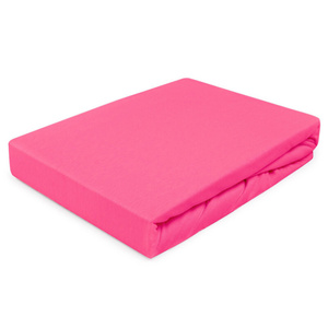 Jersey sheet with elastic 023_D Fuchsia 200x220