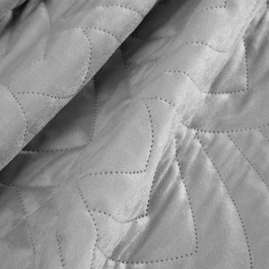 Quilted 220 x 240 Velvet Luiz6 Silver Bedspread