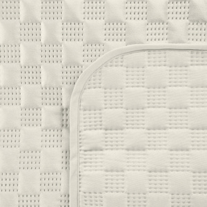 Quilted Velvet Bedspread 170 x 210 Sofia4 Cream