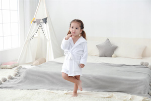 Children's Bathrobe with Hood M 120 Princess