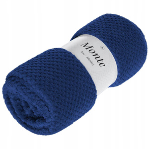 Blanket 150 x 200 Microfiber Jacquard Monte Navy Blue