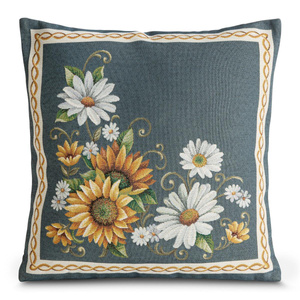 45 x 45 Decorative Tapestry Pillowcase 45 Blue