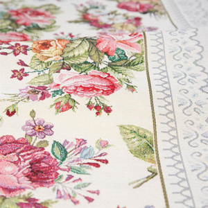 140 x 180 Decorative Tapestry Tablecloth 1175 Silver