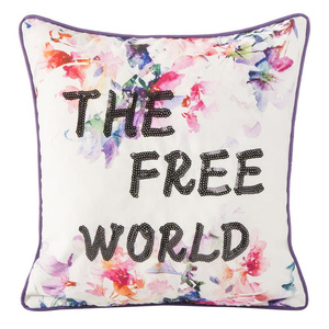 Zirconia Sequin Pillowcase Renee 06 45 x 45 White