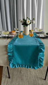 Table Runner 40 x 160 Decorative with Ruffles Ligia 08