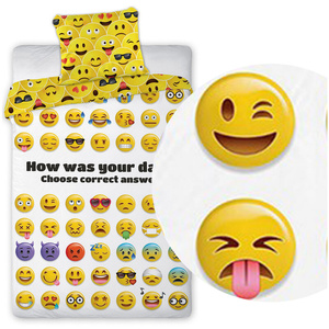 Pościel Młodzieżowa nr 428 Emotki 140x200NP 2 części 70x90