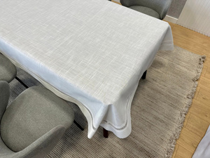Stain-Resistant Tablecloth 110 x 160 with Lace Nela 549
