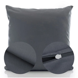 Cotton pillowcase 50 x 50 Solid Ola Graphite Graphite