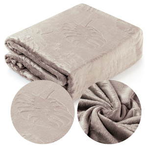 Blanket 200 x 220 Microfiber Stamped Ardea Leaf 10