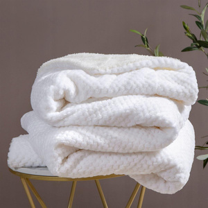 Blanket 150 x 200 Microfiber Lamb Sherpa White