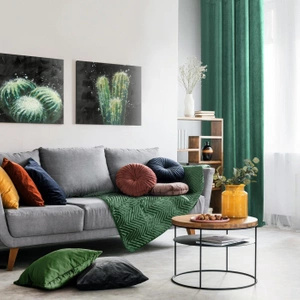 Sofia Black Decorative Velour Bedspread 230 x 260