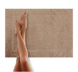 Bathroom rug Sora 50 x 70 11 400 g/m2 Beige