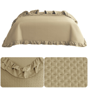 Quilted Bedspread 220 x 240 with Ruffle Rosella 09