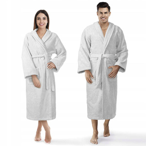 Hotel Bathrobe Cotton Terry Unisex XS Grey