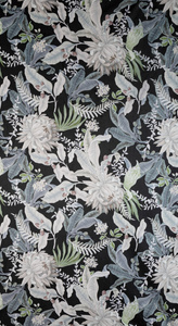 Curtain 140 x 250 Decorative Sally Black+Silver