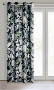 Curtain 140 x 250 Decorative Sally Black+Silver