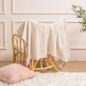 70 x 150 Plush Microfiber Willy Beige Blanket