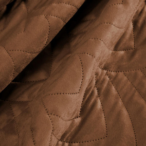Bedspread 170 x 210 Quilted Velvet Luiz6 Brick