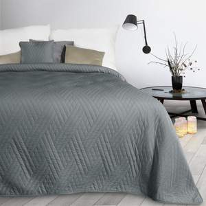 Bedspread 170 x 210 Quilted Decorative Boni1 Graphite