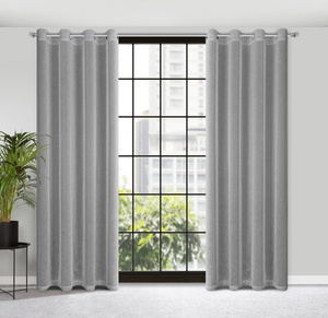 Curtain 140 x 250 Decorative Eyelets Adela Steel