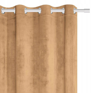 Curtain 140 x 250 Decorative Velvet Soft Mustard