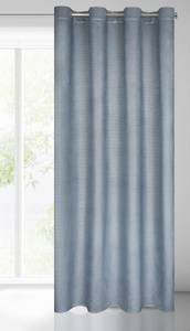 Velvet Darcy Curtain 140 x 250 Spillover Navy Blue
