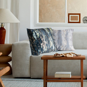 45 x 45 Decorative Velvet Grace Pillowcase Navy Blue