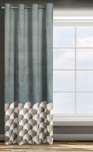 Curtain 140 x 250 Design91 Velvet Gina Steel 