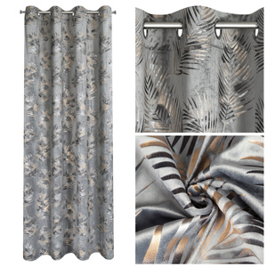 Gloria Steel+Grey Decorative Curtain 140 x 250