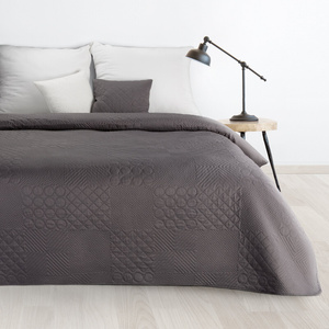 Bedspread 170 x 210 Quilted Decorative Boni5 Graphite