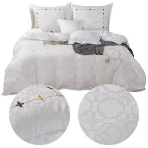 Bedding 220 x 200 5 pcs Satin Embroidered AT012