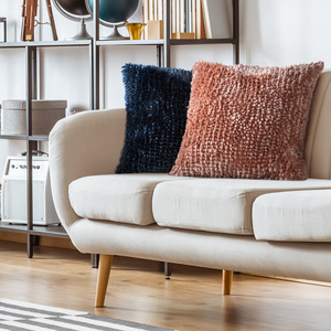 Shaggy Pilar Decorative Pillowcase 45 x 45 Coral