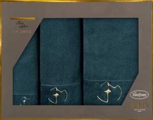 Set of Towels 3 pcs. Eva Minge GAJA C.Green