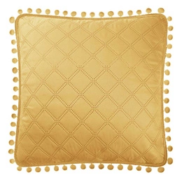 Pompoo 45 x 45 Decorative Pillowcase Mustard