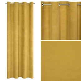 Curtain 140 x 250 Decorative Velvet Milo Honey