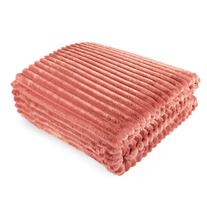 Blanket 200 x 220 Microfiber Embossed Ardea Stripes 45