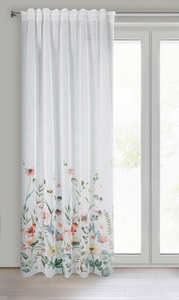 Curtain 140 x 270 Decorative Dolly White+Green
