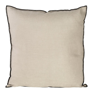 Decorative Linen Pillowcase 45 x 45 5C Beige+Black