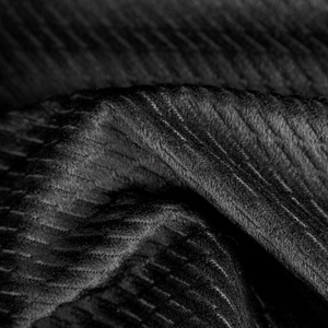 Velvet Eliza Curtain 140 x 250 Pinstripe Black