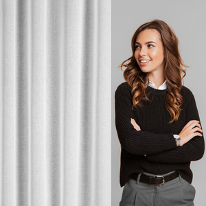 Margo Decorative Curtain 300 x 250 White Drawstrings