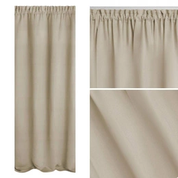 Curtain 140 x 270 Blackout Tape Hold Beige