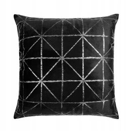 45 x 45 Decorative Velvet Glossy Black pillowcase
