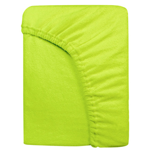 Terry sheet with elastic 052_D Lime 140x200