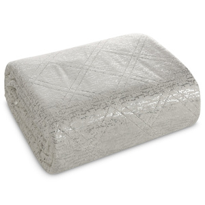 Quilted Velvet Bedspread 200 x 220 Luiz Blink Silver