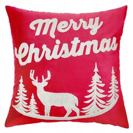 Christmas pillowcase 45 x 45 Christmas Reindeer Red