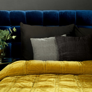 45 x 45 Decorative Velvet Pillowcase KRISTIN2 Black