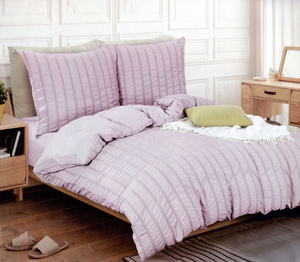 Bedding 200 x 220 3pc Single Stripe Bark Clea 05