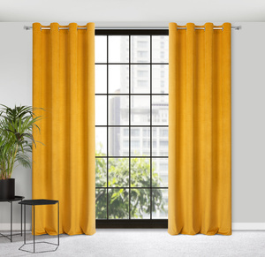 Velvet Eliza Curtain 140 x 250 Przel Mustard