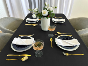 Tablecloth 140x300 Stain-Resistant Surbo Black